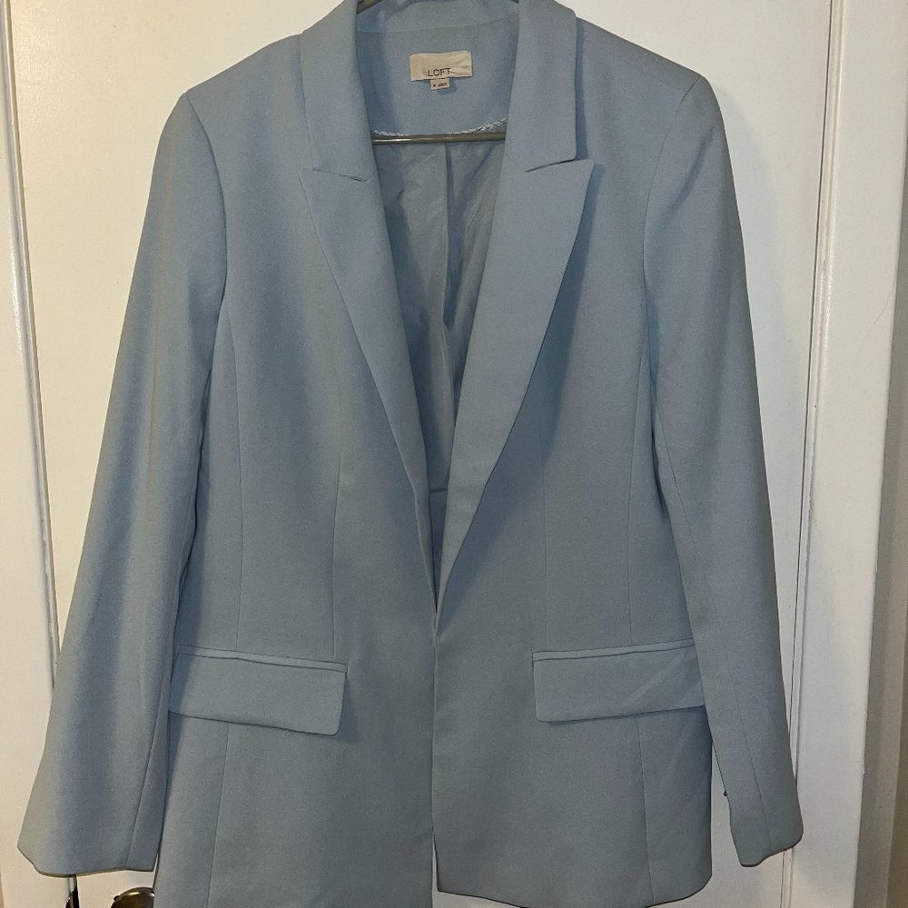 LOFT Baby Blue Tailored Blazer sz 8